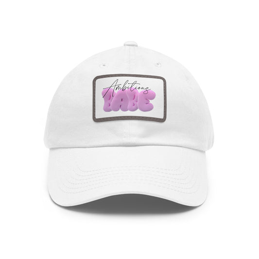 Dad Hat with Leather Patch (Rectangle)